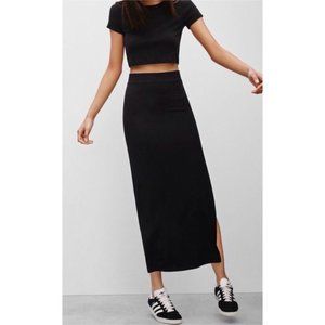 Lauren Ralph Lauren Classic Straight Black Maxi Skirt EUC Size L